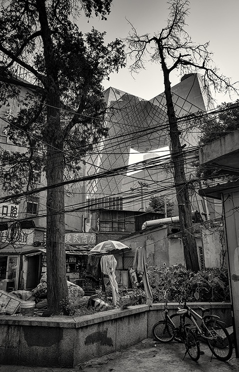 Courtyard in a hutong off Chaoyang Road, Chaoyang, Beijing, China.